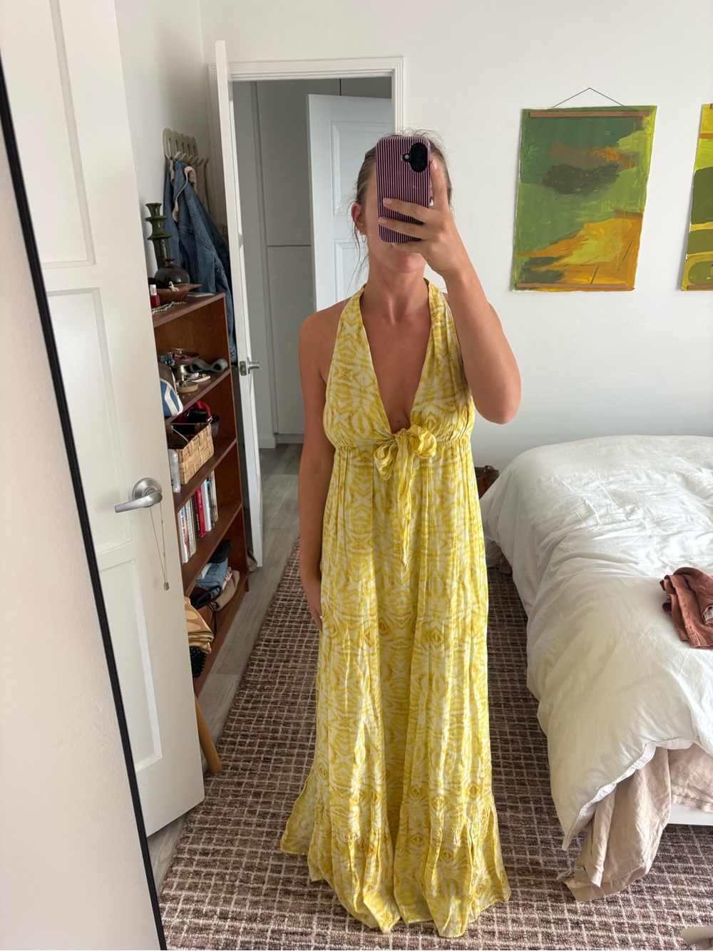 LIL by Anthropologie silk and cotton maxi sundress size 4